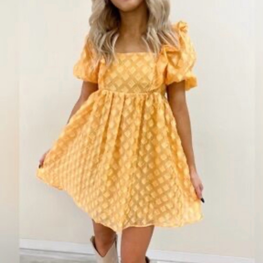 Storia Unforgettable Sunrise
Textured Babydoll Dress Size Medium m - Picture 2 of 11